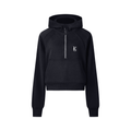 Golden Vein Kurzer Half-Zip Hoodie in Schwarz – Produktansicht 7