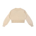 Golden Vein Kurzes Sweatshirt mit Ballonärmeln in Apricot – Produktansicht 6