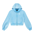 Golden Vein Zip Hoodie in Vintage-Wash-Optik in Himmelblau – Produktansicht 7