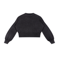 Golden Vein Kurzes Sweatshirt mit Ballonärmeln in Schwarz – Produktansicht 6