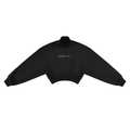 Golden Vein Kurzes Sweatshirt mit Stehkragen in Schwarz – Produktansicht 7