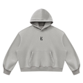 Golden Vein Boxy-Hoodie in Vintage-Wash-Optik in Hellgrau – Produktansicht 7