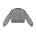 Golden Vein Kurzes Sweatshirt mit Ballonärmeln in Grau – Produktansicht 6