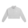 Golden Vein Kurzes Quarter-Zip Sweatshirt in Grau meliert – Produktansicht 6
