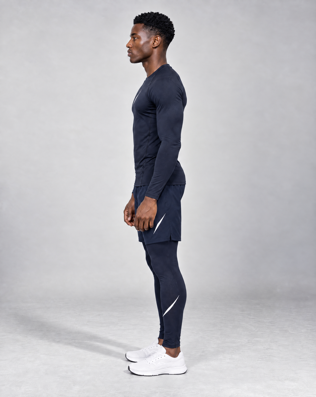 PULSE™ by Golden Vein Herren-Kompressions-Longsleeve in Navy – Produktansicht 4