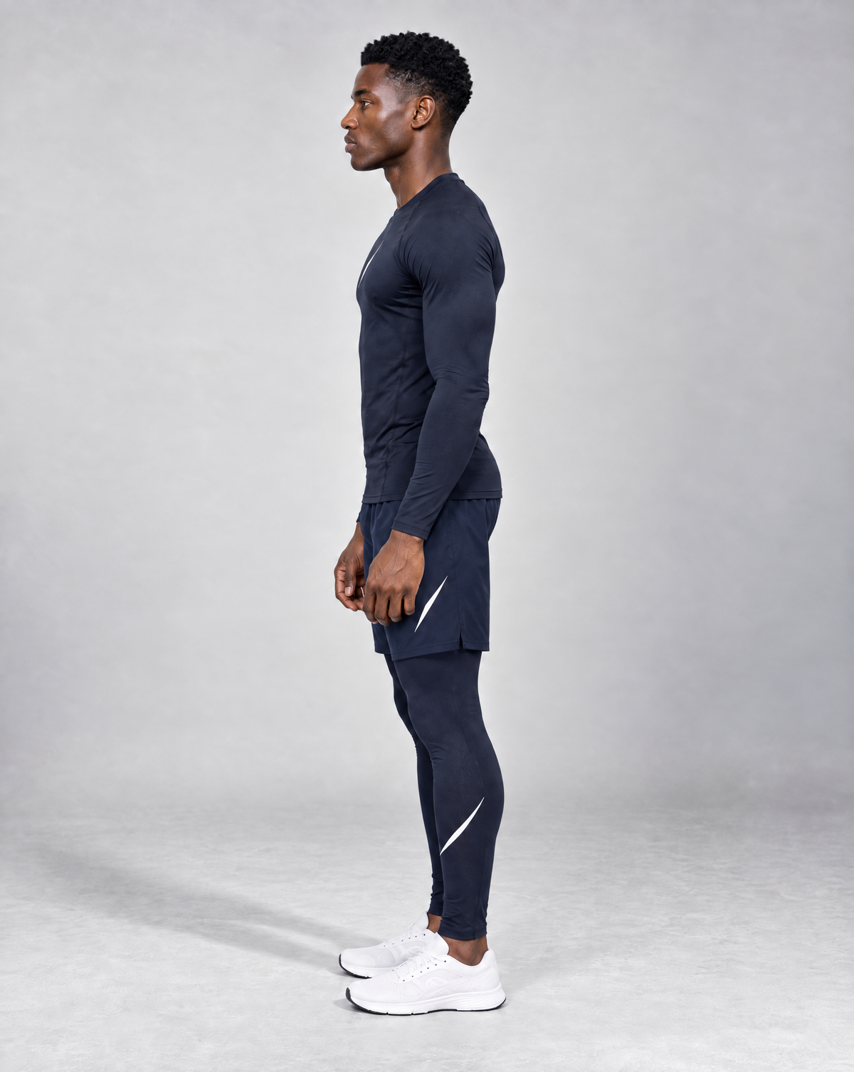 PULSE™ by Golden Vein Herren-Kompressions-Longsleeve in Navy – Produktansicht 4