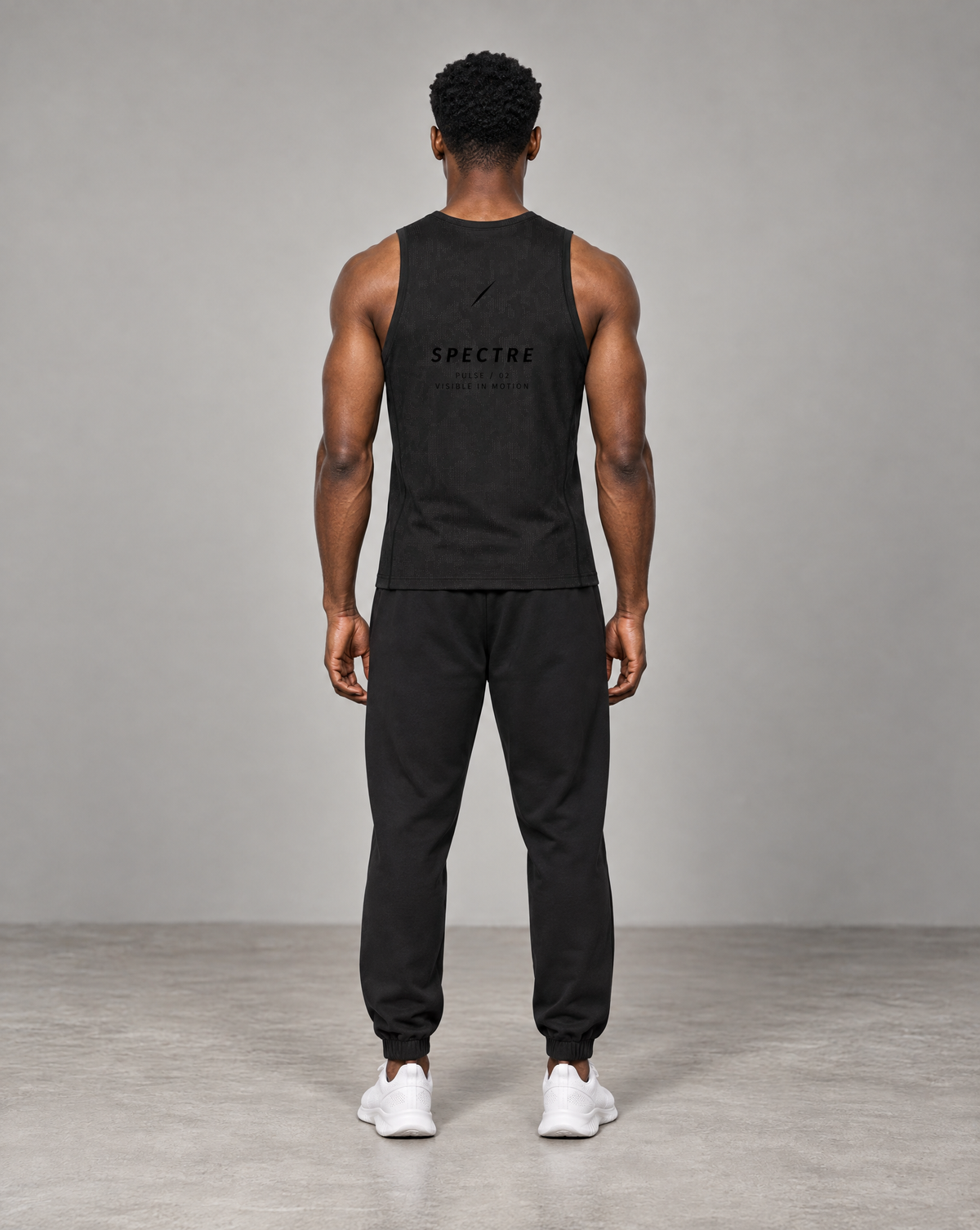 PULSE™ by Golden Vein Jacquard-Trainingstank in Schwarz – Produktansicht 6