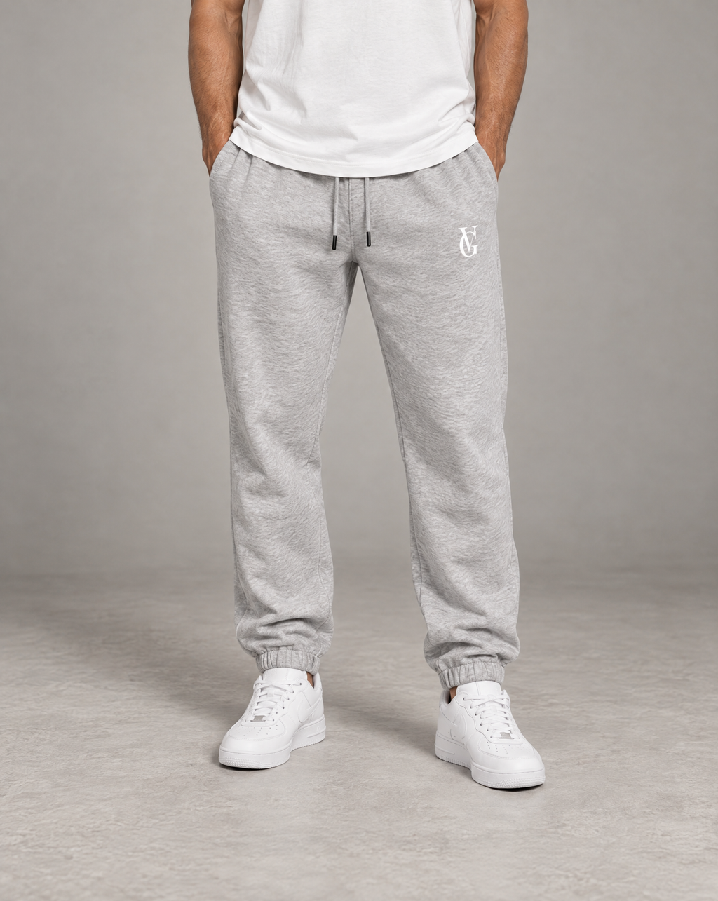 Golden Vein Herren-Heavyweight-Jogginghose in Grau meliert – Produktansicht 1