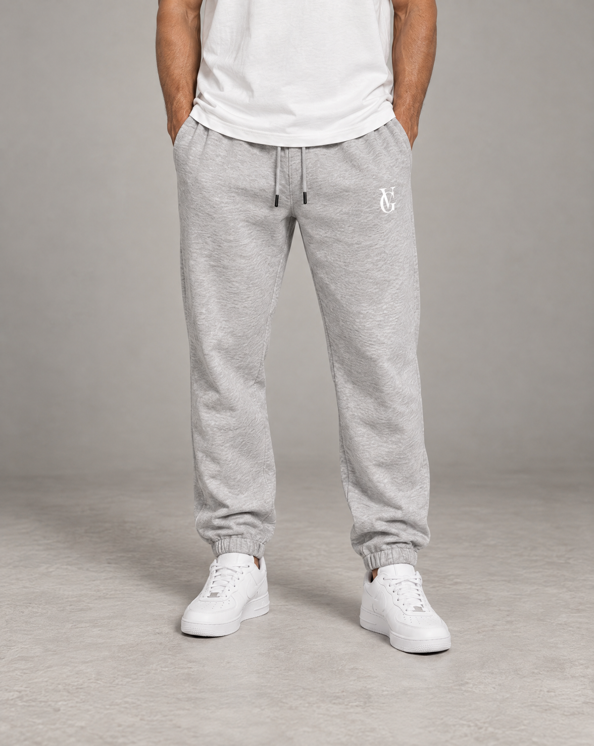 Golden Vein Herren-Heavyweight-Jogginghose in Grau meliert – Produktansicht 1