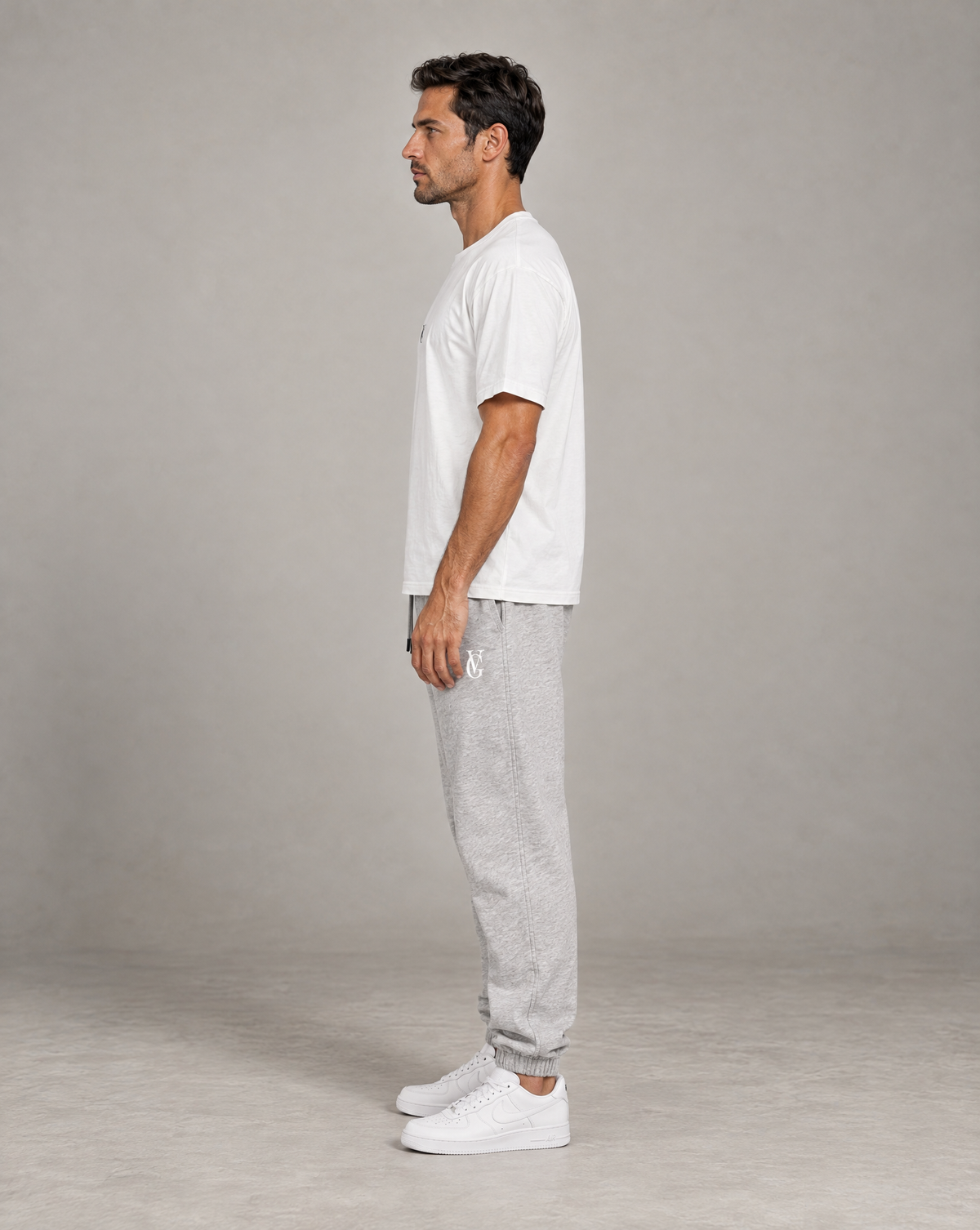 Golden Vein Herren-Heavyweight-Jogginghose in Grau meliert – Produktansicht 5