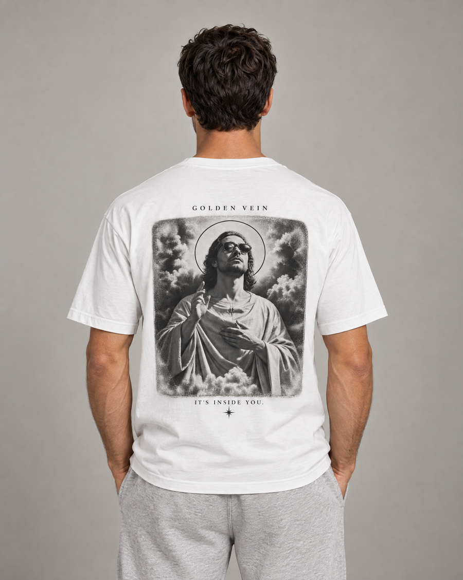 Golden Vein T-Shirt in Weiß – Produktansicht 1