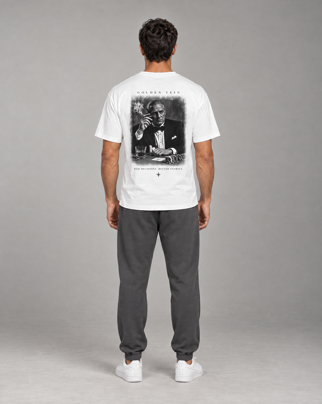 Golden Vein Herren-Heavyweight-Jogginghose in Dunkelgrau – Produktansicht 2