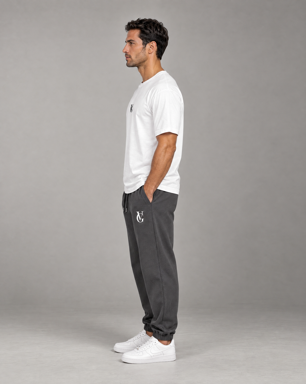 Golden Vein Herren-Heavyweight-Jogginghose in Dunkelgrau – Produktansicht 5