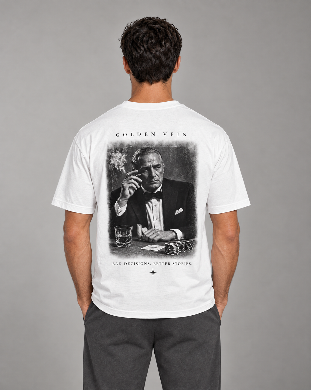 Golden Vein T-Shirt in Weiß – Produktansicht 1