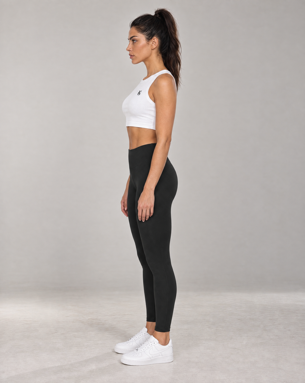 Golden Vein Kurzes Tanktop in Weiß – Produktansicht 5
