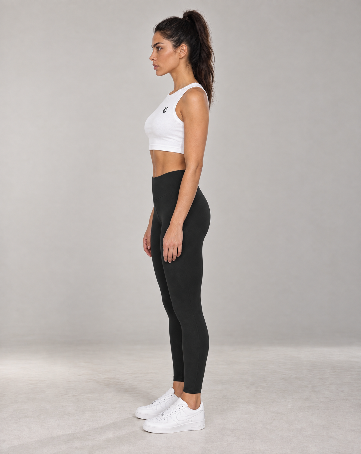 Golden Vein Kurzes Tanktop in Weiß – Produktansicht 5