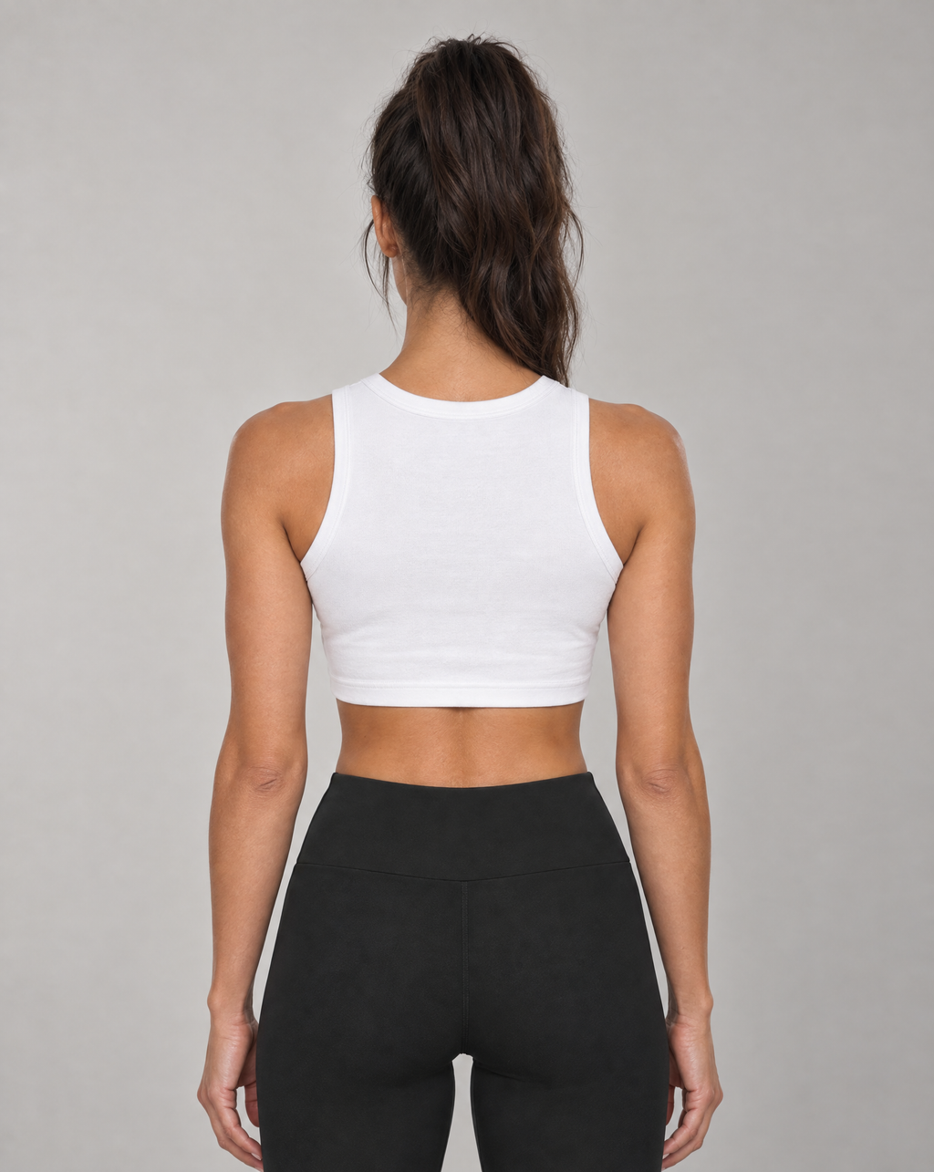 Golden Vein Kurzes Tanktop in Weiß – Produktansicht 2