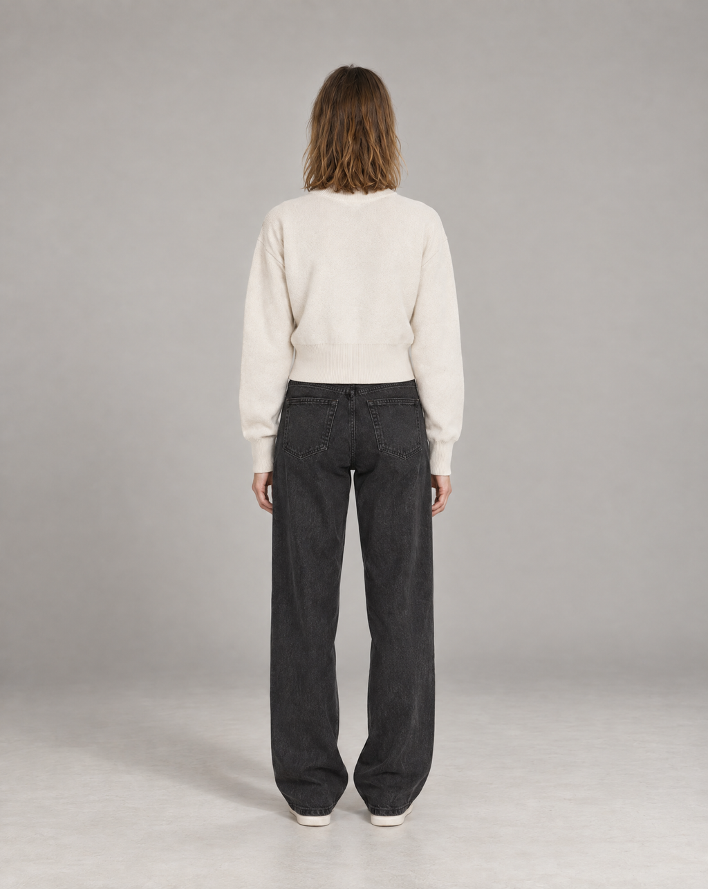 Golden Vein Cardigan mit Reißverschluss in Apricot – Produktansicht 2