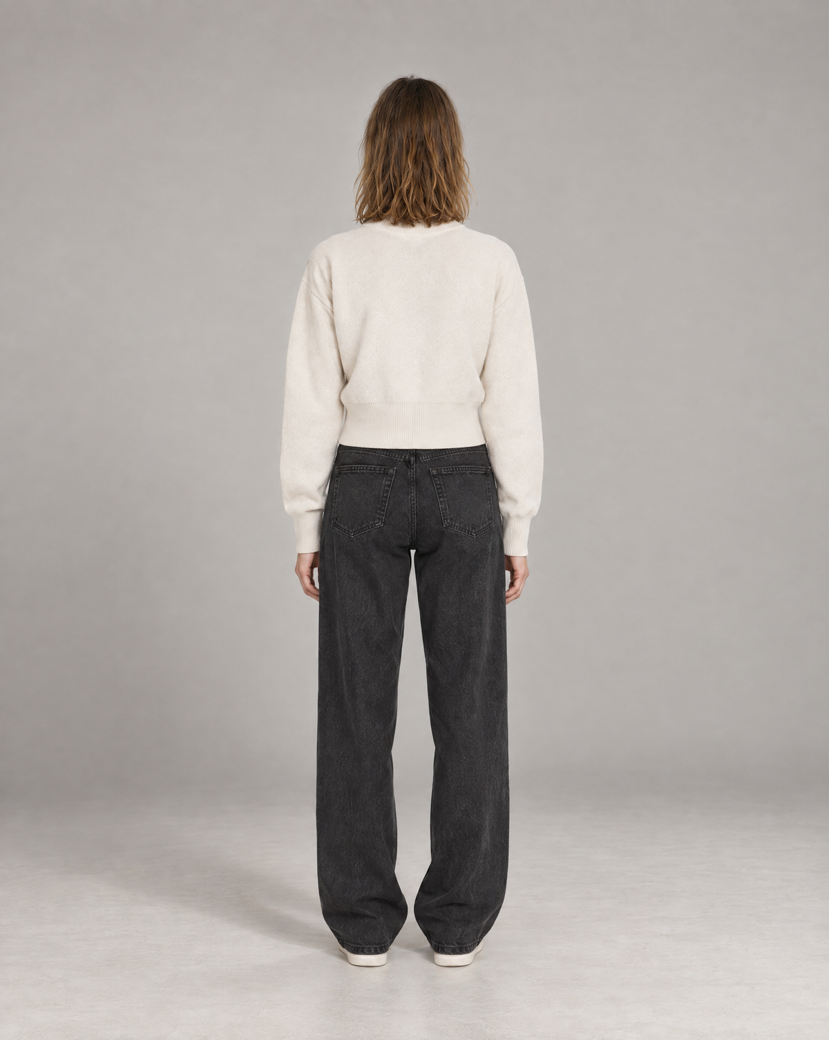Golden Vein Cardigan mit Reißverschluss in Apricot – Produktansicht 2