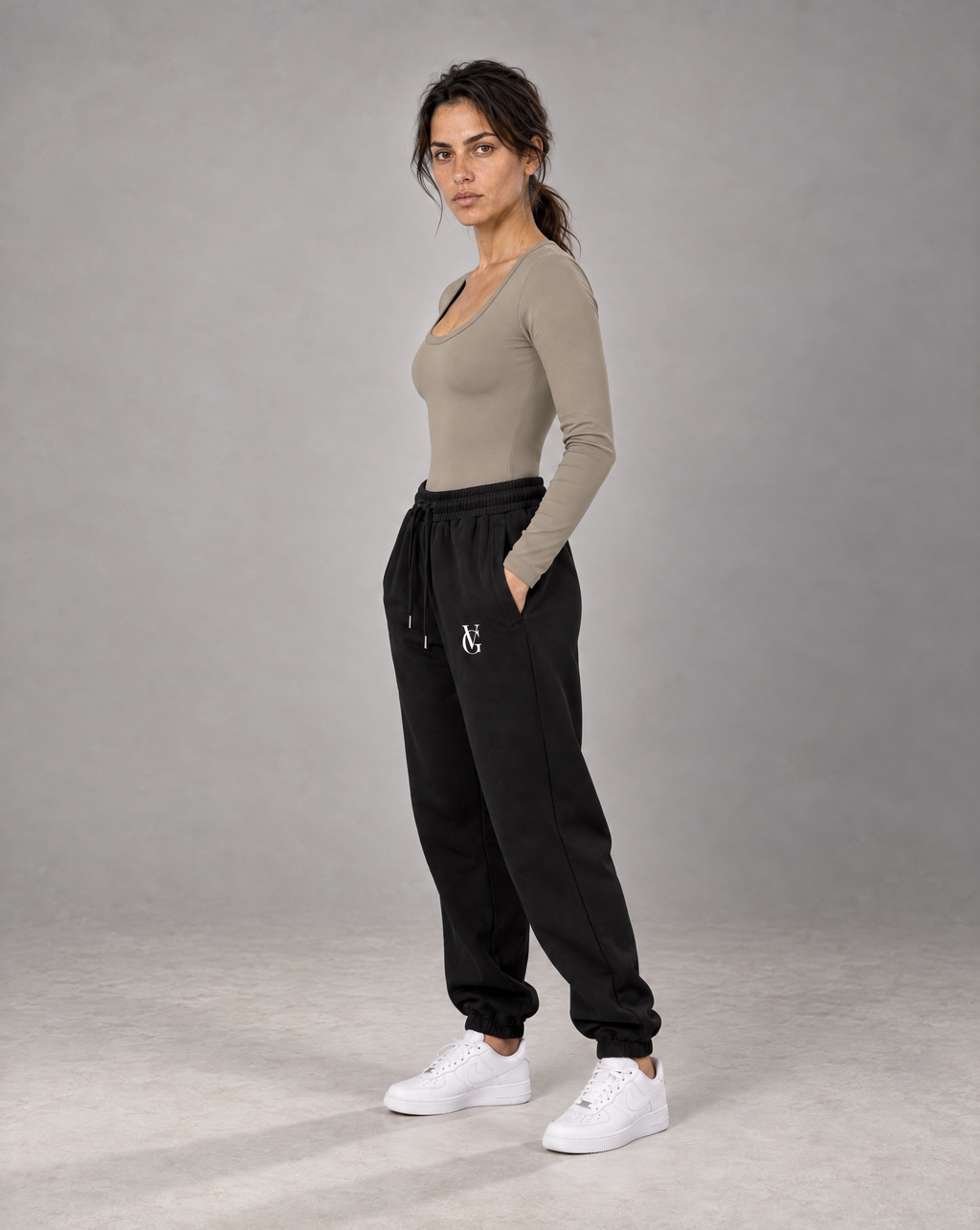 Golden Vein Langarm-Bodysuit in Khaki – Produktansicht 3
