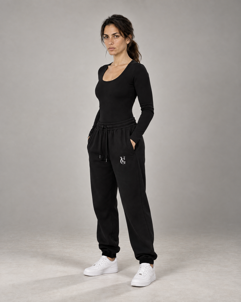 Golden Vein Damen-Heavyweight-Jogginghose in Schwarz – Produktansicht 5