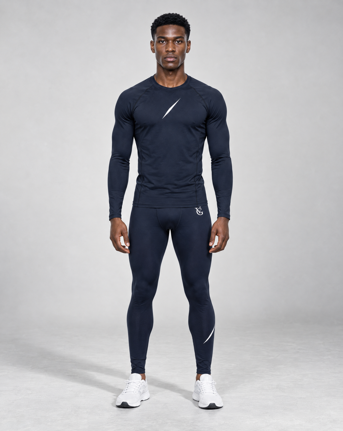 PULSE™ by Golden Vein Herren-Kompressions-Longsleeve in Navy – Produktansicht 2