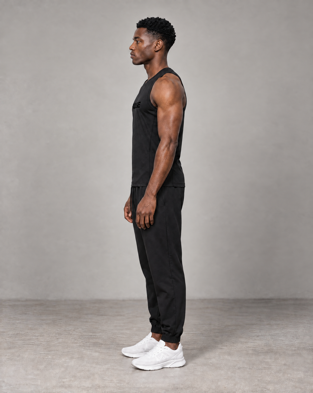 PULSE™ by Golden Vein Jacquard-Trainingstank in Schwarz – Produktansicht 5