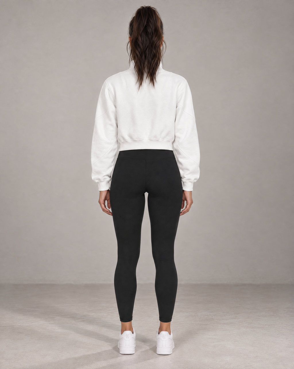 Golden Vein Fleece Quarter-Zip Sweatshirt in Weiß – Produktansicht 6
