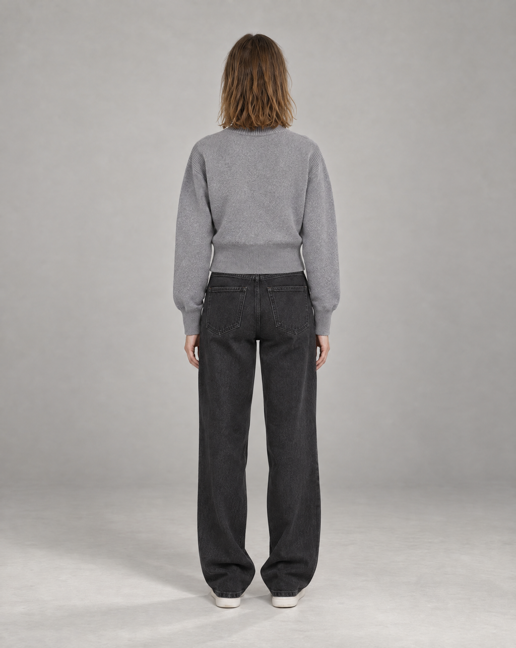 Golden Vein Cardigan mit Reißverschluss in Grau meliert – Produktansicht 2