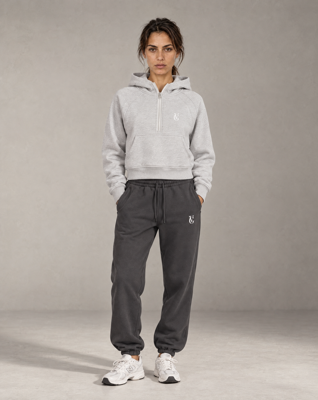 Golden Vein Damen-Heavyweight-Jogginghose in Dunkelgrau – Produktansicht 2