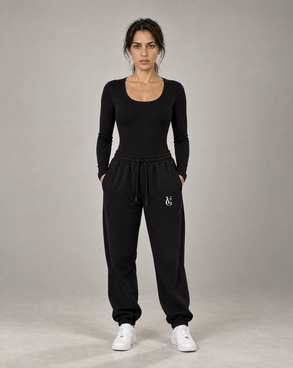 Golden Vein Damen-Heavyweight-Jogginghose in Schwarz – Produktansicht 3