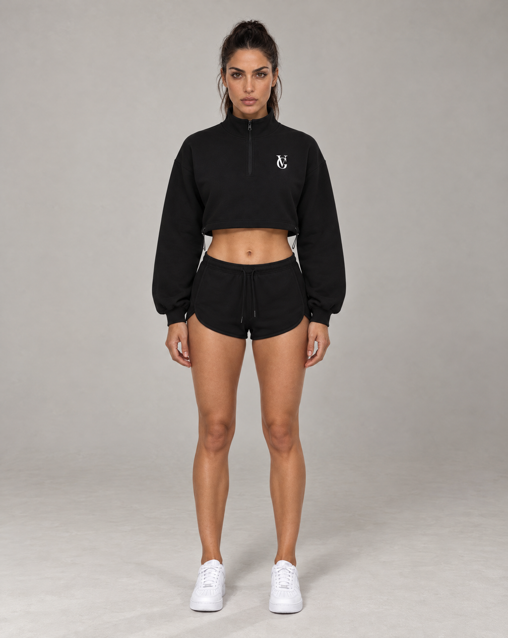 Golden Vein Fleece-Shorts in Schwarz – Produktansicht 5