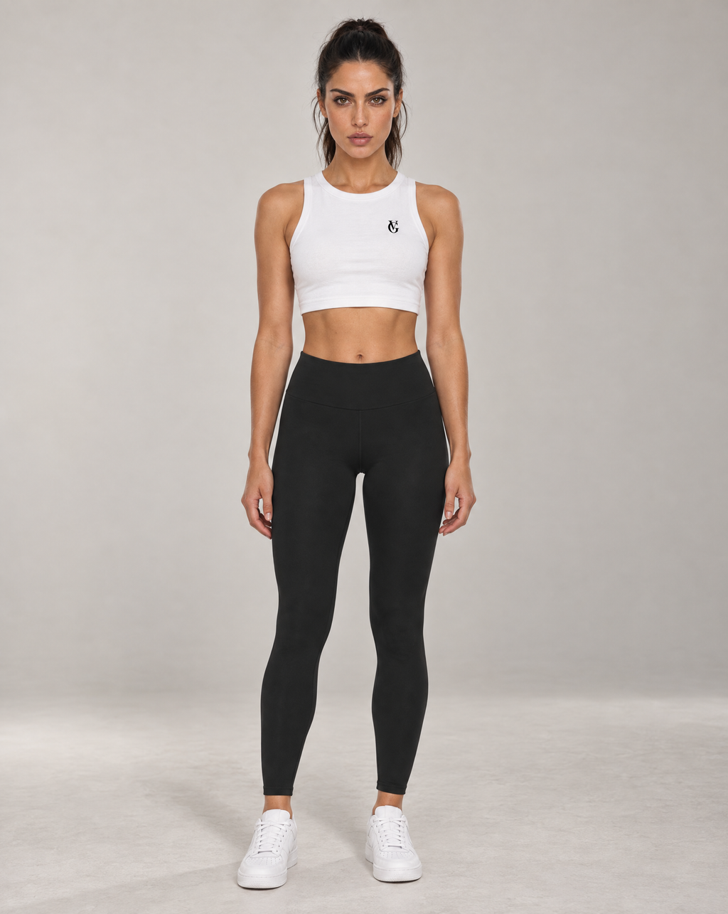 Golden Vein Kurzes Tanktop in Weiß – Produktansicht 3