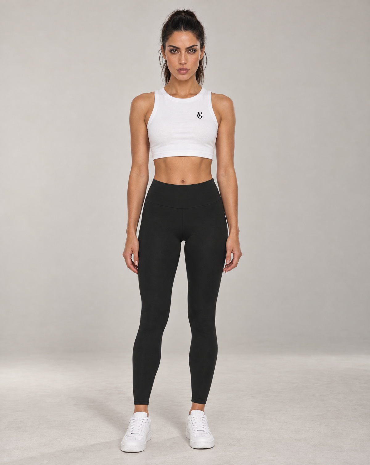 Golden Vein Kurzes Tanktop in Weiß – Produktansicht 3