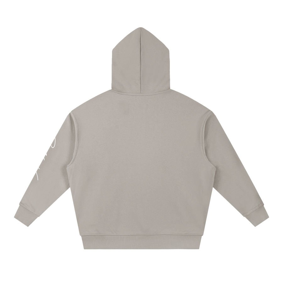 Golden Vein Boxy Hoodie in Grey, oversized cotton-blend hoodie