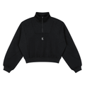 Golden Vein Fleece Quarter-Zip Sweatshirt in Schwarz – Produktansicht 7