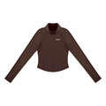 PULSE™ by Golden Vein Quarter-Zip Longsleeve in Dunkelbraun – Produktbild 1