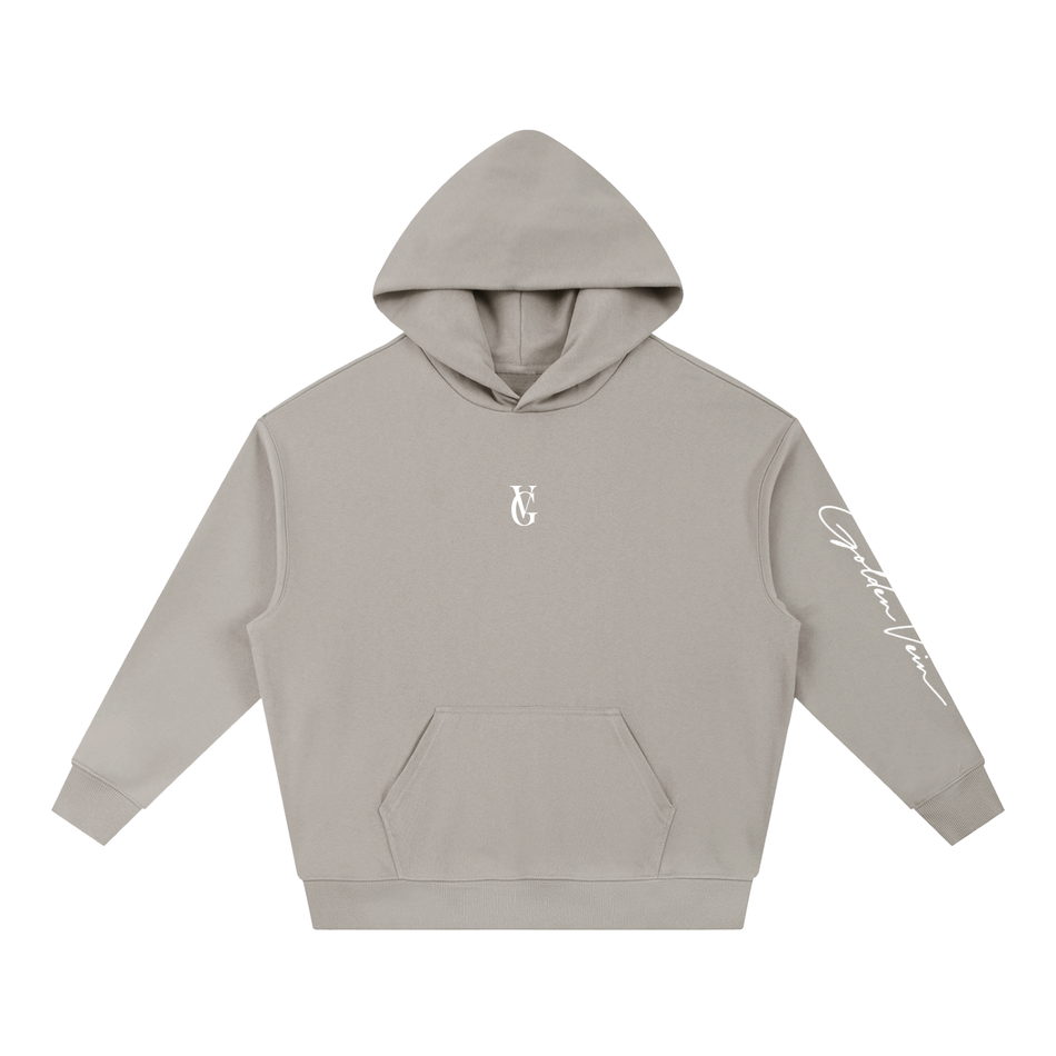 Golden Vein Boxy Hoodie – Grey – Hoodie · Unisex