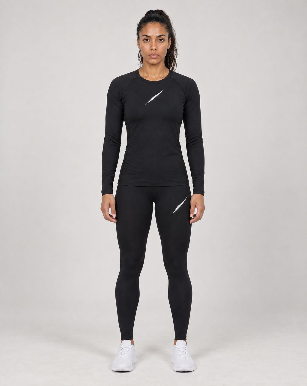 PULSE™ by Golden Vein Damen-Kompressions-Longsleeve in Schwarz – Produktbild 2