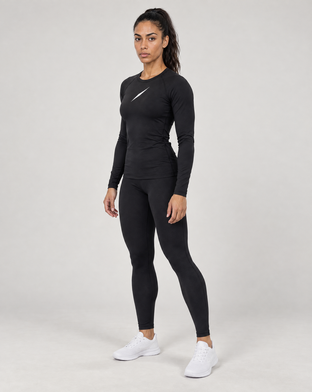 PULSE™ by Golden Vein Damen-Kompressions-Longsleeve in Schwarz – Produktbild 3