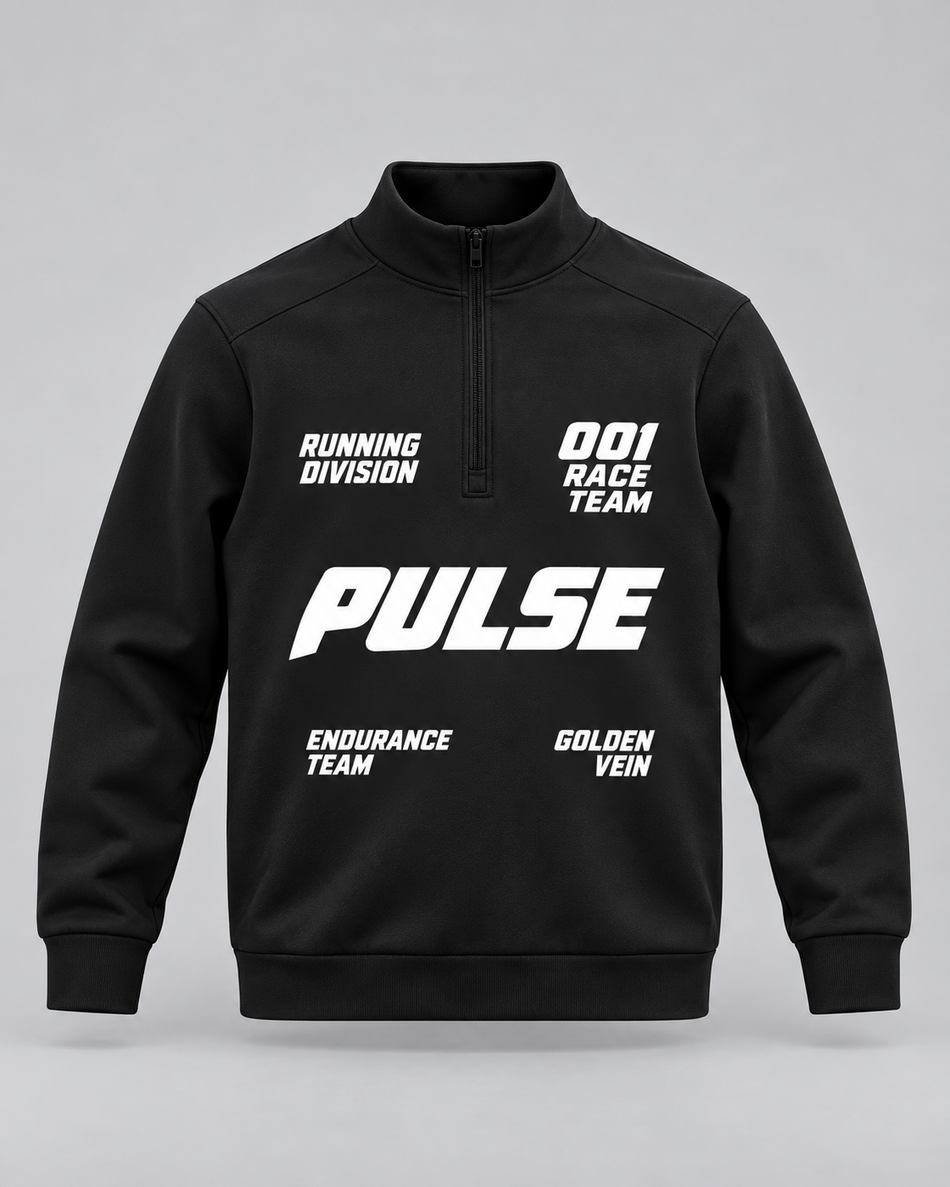 PULSE Quarter-Zip Running Sweatshirt – Quarter-Zip Running Sweatshirt · Men · Black