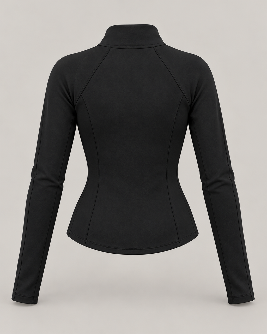 PULSE Spectre Quarter-Zip Schwarz – 3D-Mockup Rückansicht