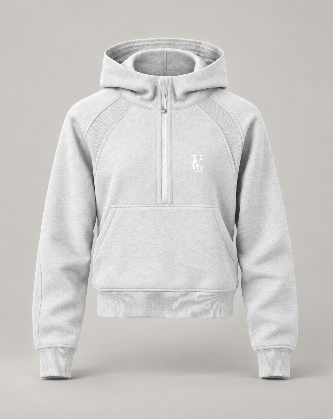 Golden Vein Cropped Half-Zip – Cropped Half-Zip Hoodie · Women · Cold Grey