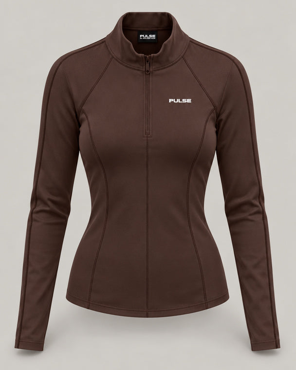 PULSE™ by Golden Vein Spectre Quarter-Zip – Quarter-Zip Longsleeve · Women · Dunkelbraun