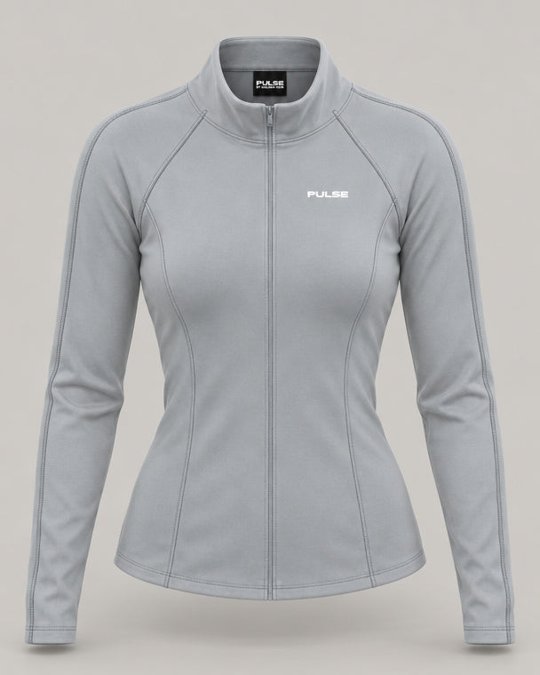 PULSE™ by Golden Vein Spectre Quarter-Zip – Quarter-Zip Longsleeve · Women · Grau