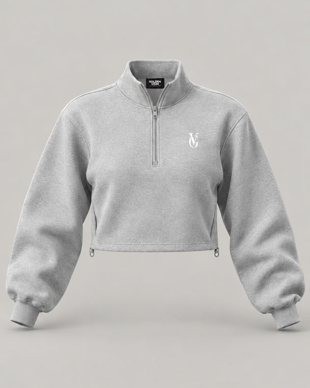 Golden Vein Mock-Neck Quarter-Zip – Mock-Neck Quarter-Zip · Women · Heather Grey
